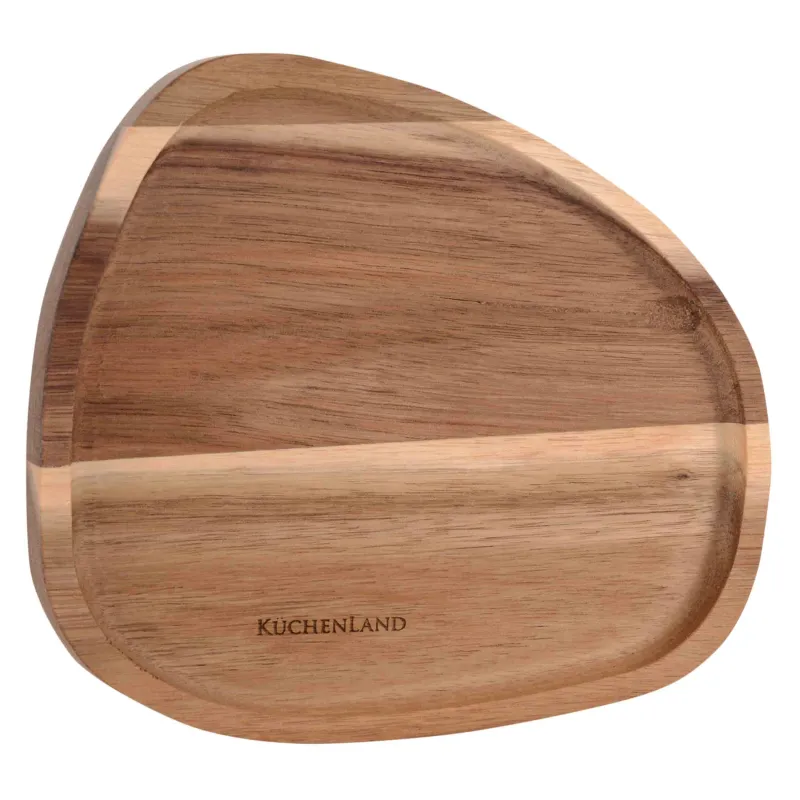Set of dishes, 16x12 / 20x18 cm, 2 pcs, wood, oval, Noble tree, image-1