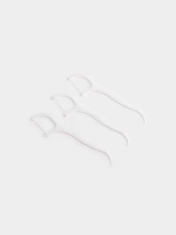 Dental floss, 50 pcs, individually packed, plastic, image-1