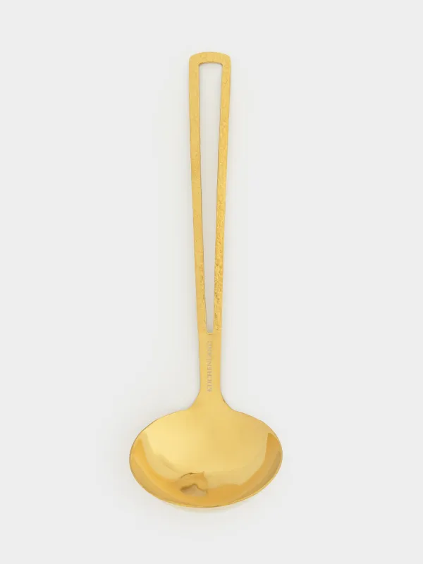 Ladle, 22 cm, steel, golden, Viron gold
