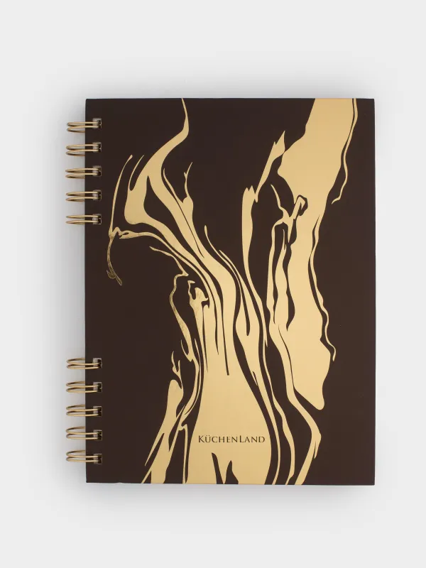 Notepad for notes, 15x20 cm, 100 l, on rings, cardboard, Streaks, Stationery, image-0