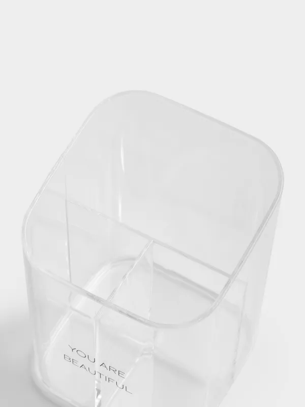 Organizer for cosmetics, 8x11 cm, 3 compartments, plastic, Basic font, image-5