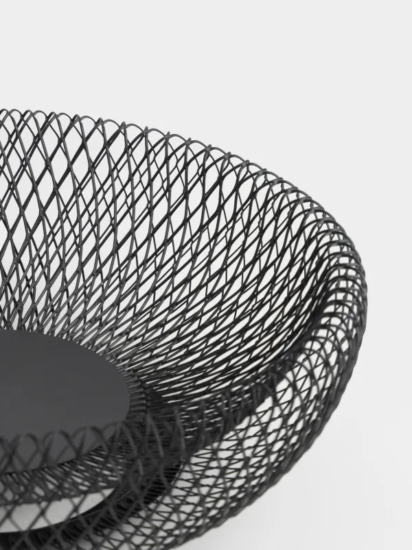 Fruit basket, 25 cm, metal, black, Mesh, Twist cell, image-2
