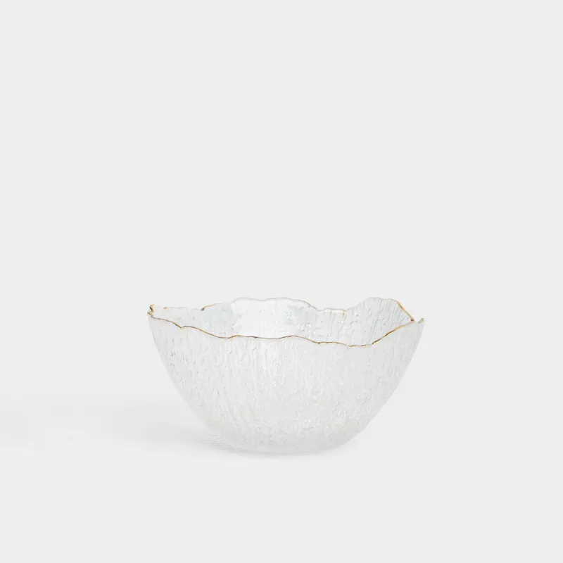 Bowl, 13x7 cm, 300 ml, glass, with golden edging, Berg