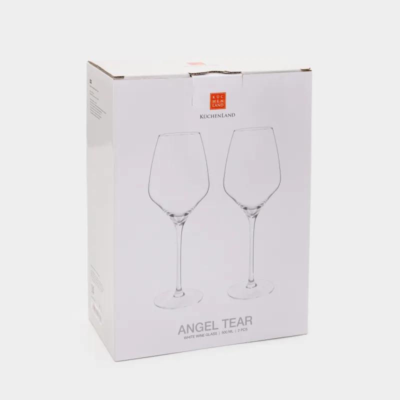 Drinking glass, 500 ml, 2 pcs, glass, Angel tear, image-3