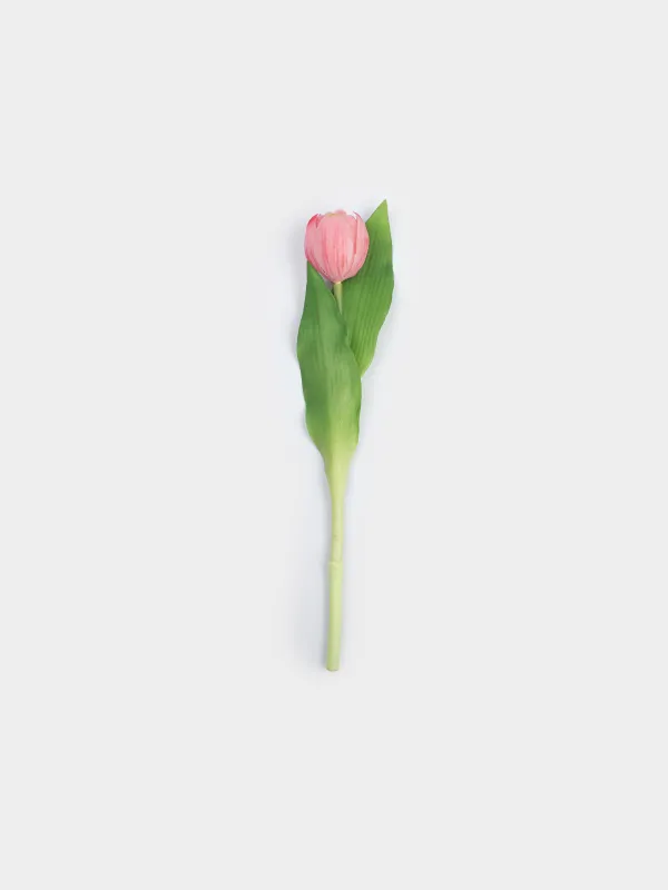 Artificial bouquet, 30 cm, polyethylene, Pink tulips, Tulip garden, image-2
