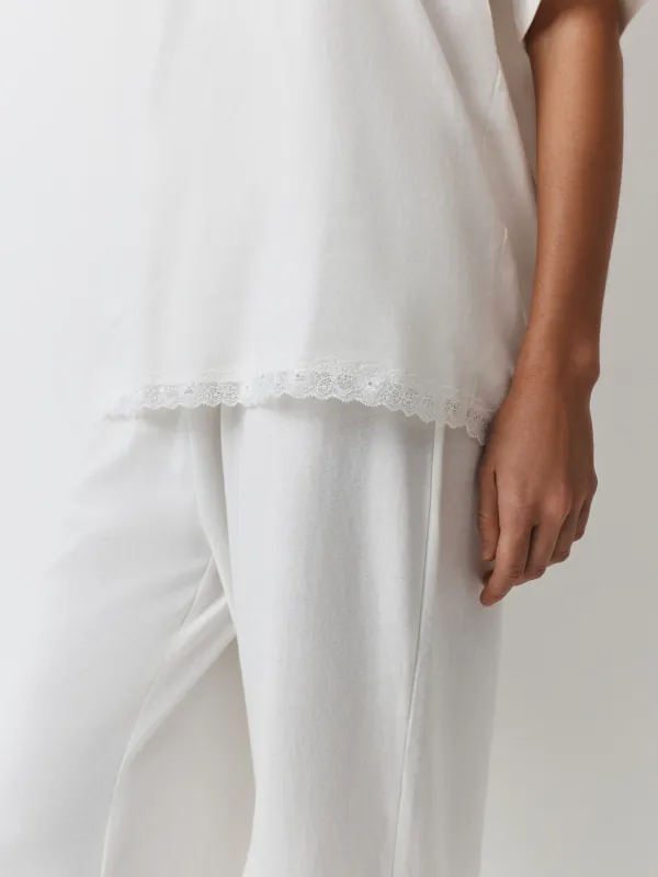 Women's T-shirt, homewear, size L, cotton, blue, Mirandea, image-1