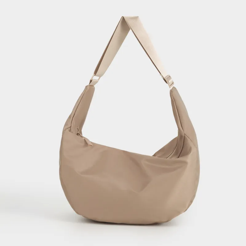 Bag, 24x40 cm, with adjustable strap, polyester, beige, Basic, image-2
