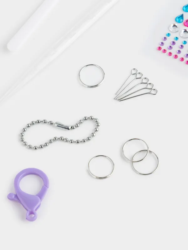 Creative kit, 4 items, quartz painting, plaster, Keychains, Creative, image-2