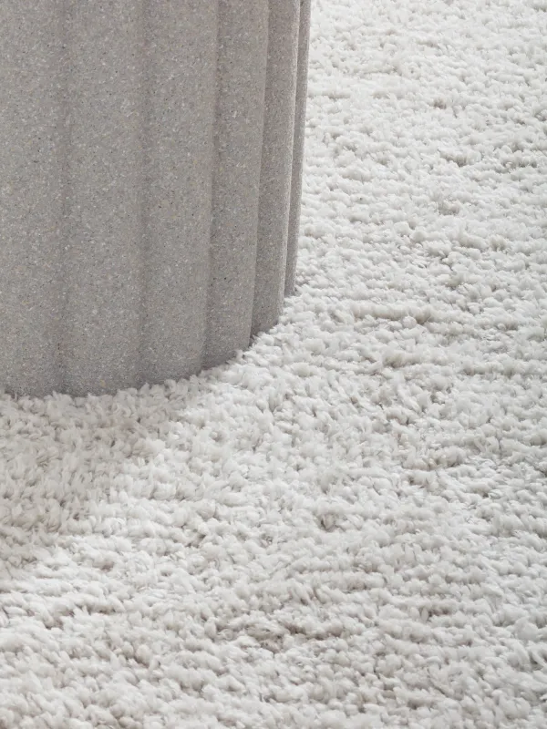 Carpet, 150x210 cm, Polyester / cotton, Grey, Fluffy pile, Monotone, image-5