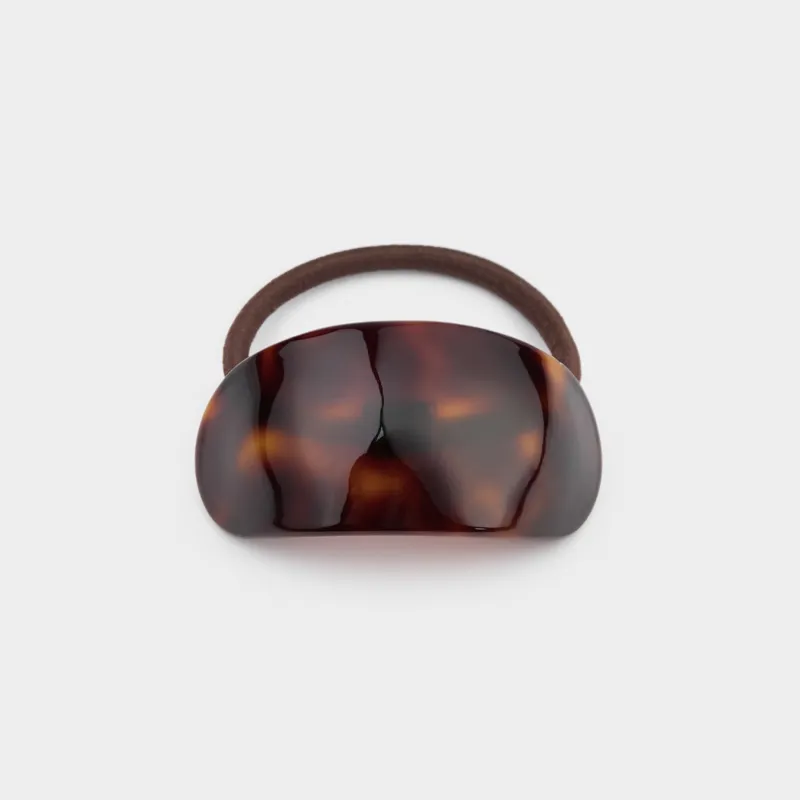 Hair tie, 6 cm, acrylic, brown, Glam