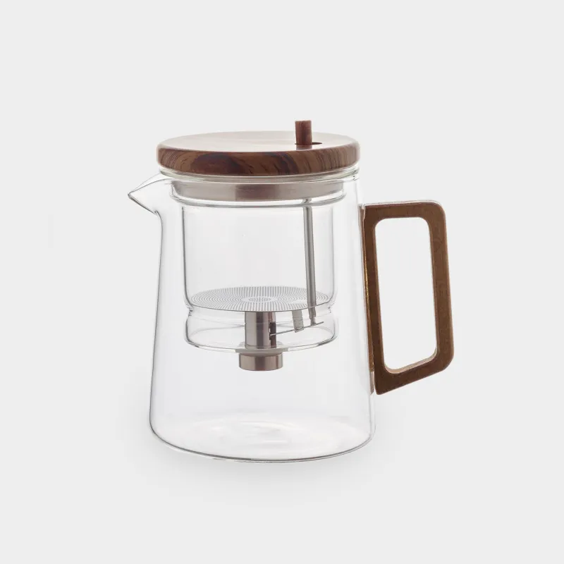Teapot, 600 ml, glass B, Clear wood