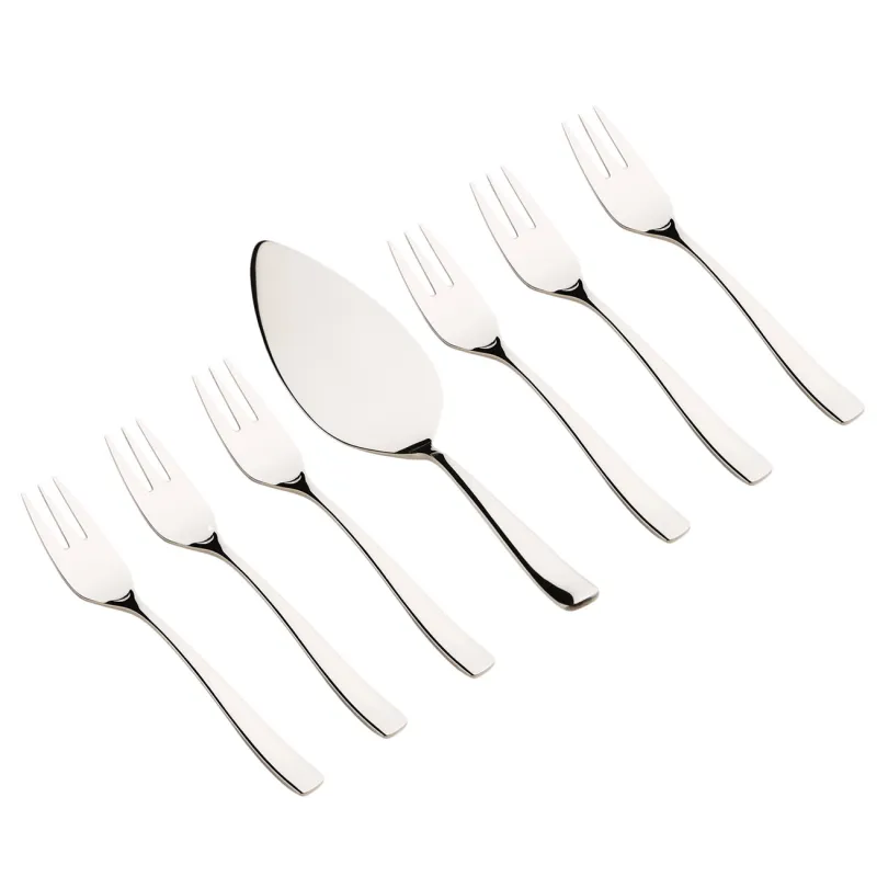 Dessert cutlery, 6 pers, 7 pr, steel, Berne