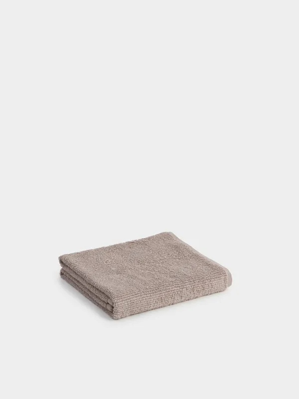 Towel, 50x90 cm, cotton, brown, Terry cotton, image-0