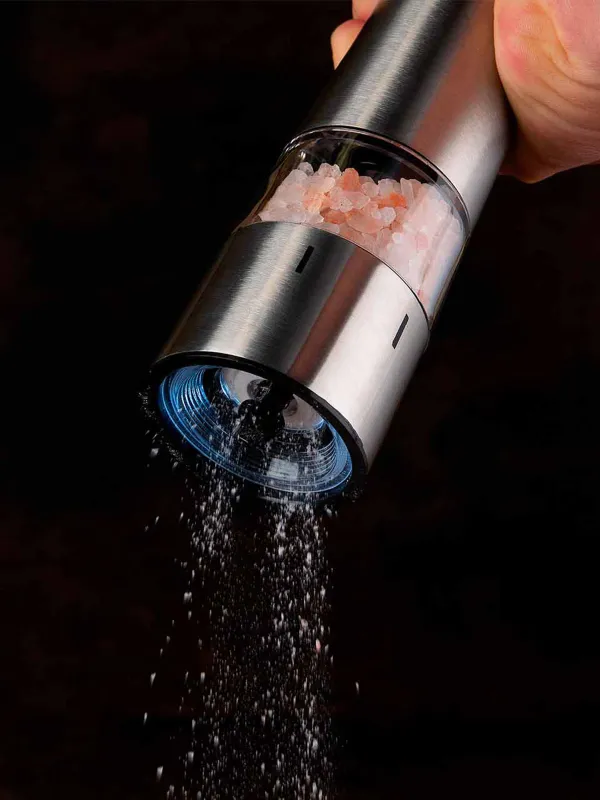 Spice mill, 24 cm, electric, steel / plastic, LED B, beveled, Classic, image-6