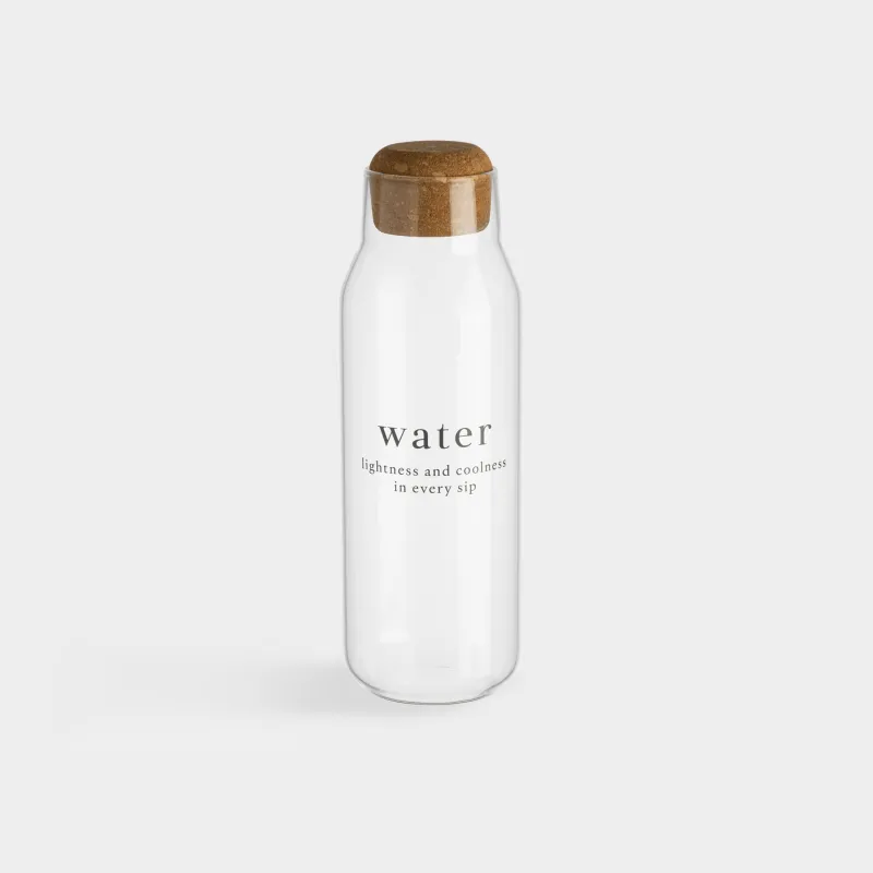 Beverage bottle, 1.25 l, glass B, Life is simple, Clear font