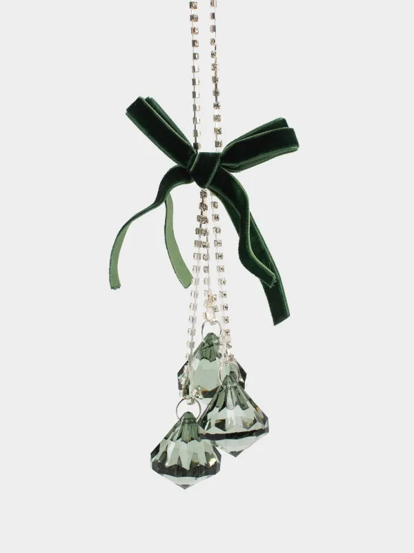 Christmas tree toy, 3 cm, acrylic, green, Crystals, Ice crystal, image-0