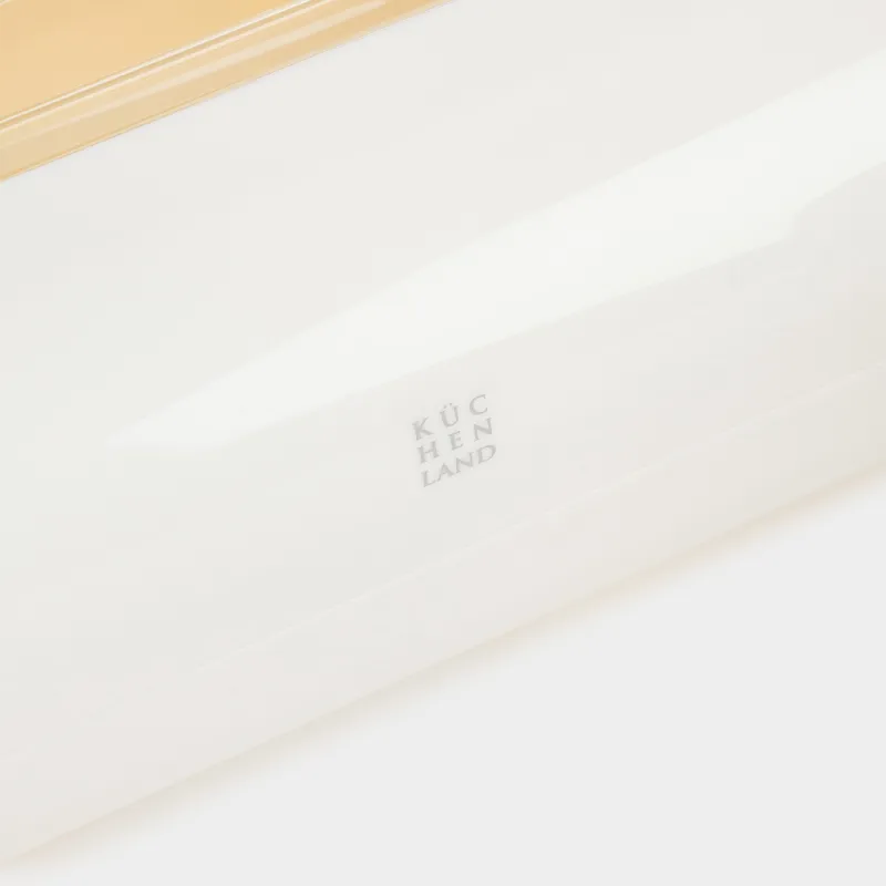 Paper napkin box, 24x14 cm, plastic / acrylic, milky, Eleos, image-4