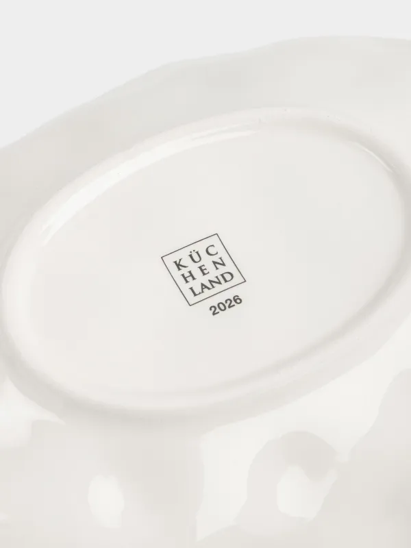 Dish, 31x18x6 cm, ceramic, oval, Horse with Christmas tree, Christmas tree, image-7