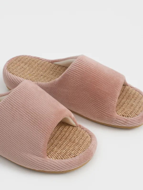 Slippers for women, home, p. 37-38, polyester/spandex, peach, Isla, image-5