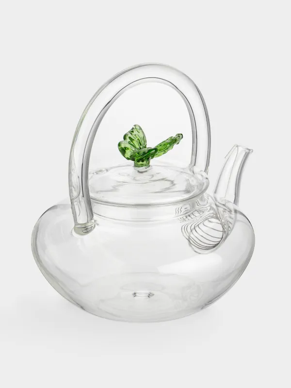 Teapot, 600 ml, glass B/steel, Butterfly, Butterfly, image-2