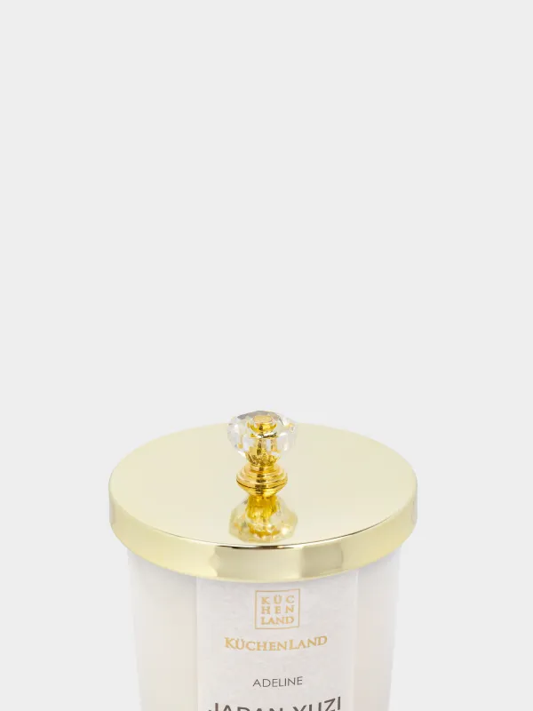 Scented candle, 9 cm, in a candle holder, with lid, glass, Japan Yuzi, Adeline, image-4