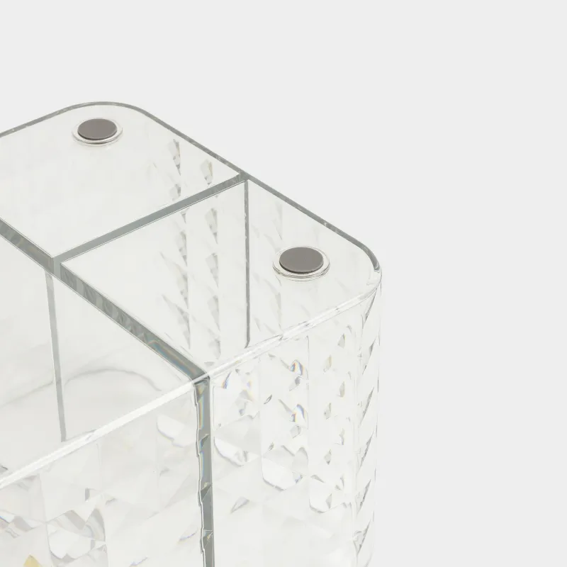 Paper napkin box, 24x12 cm, with organizer, with sitemsing, plastic / metal, Kandy, image-6