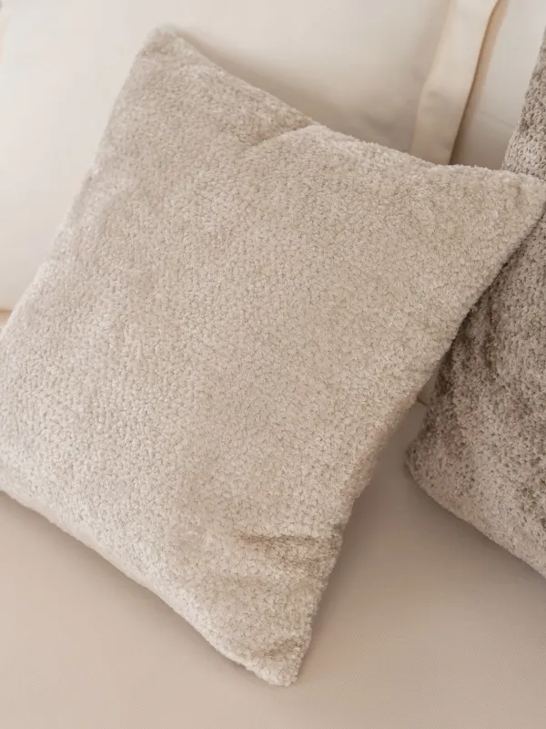 Decorative pillow, 45x45 cm, velvet, beige, Nordkap, image-3