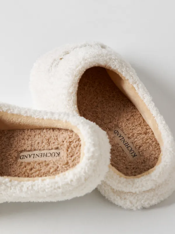 Women's slippers, homewear, size 36-37, fleece / nylon, milky brown, Needed, image-2
