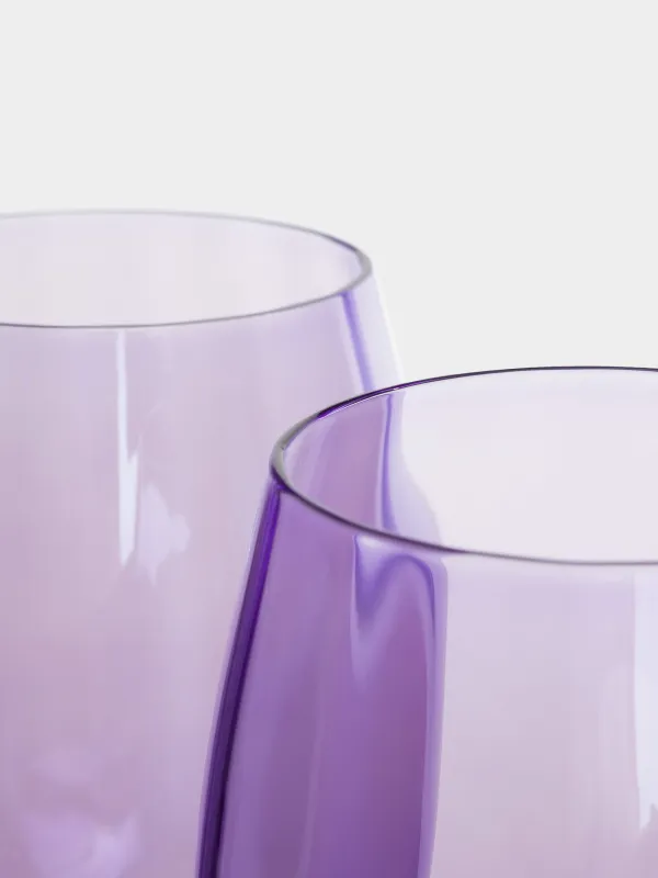 Wine glass, 470 ml, 2 pcs, glass, purple, Filo color, image-5