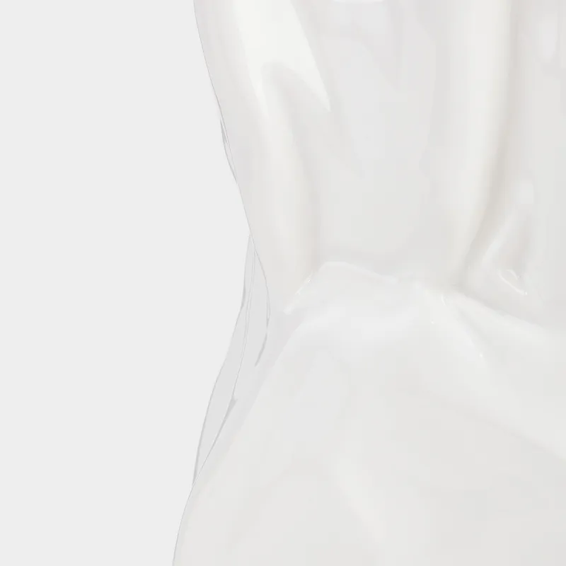 Flower vase, 24 cm, ceramic, white, Crease, Crumple, image-1
