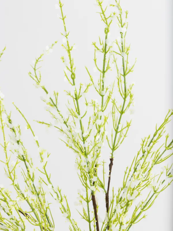 Decorative branch, 90 cm, polyester / metal, Green genista, Flower garden, image-2