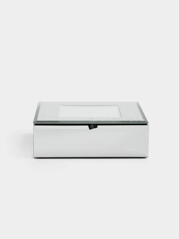 Jewelry box, 15x5 cm, with photo, glass, Mirror, Glossy, image-3
