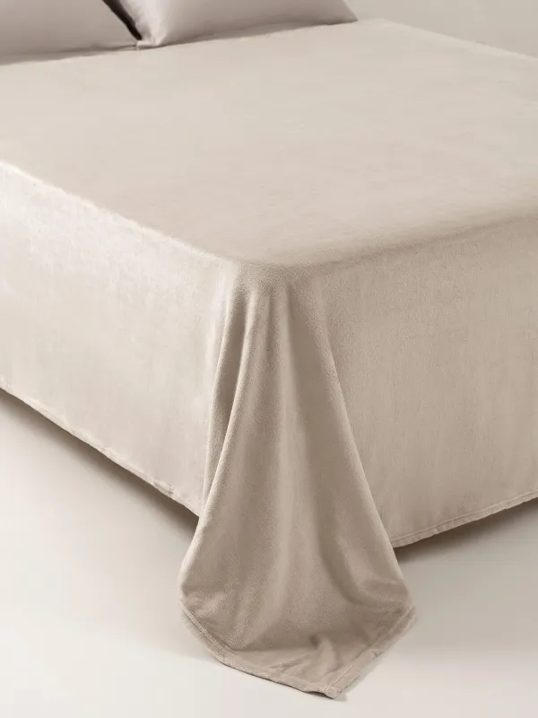 Bedspread, 220x240 cm, flannel, grey, Flannel, image-2