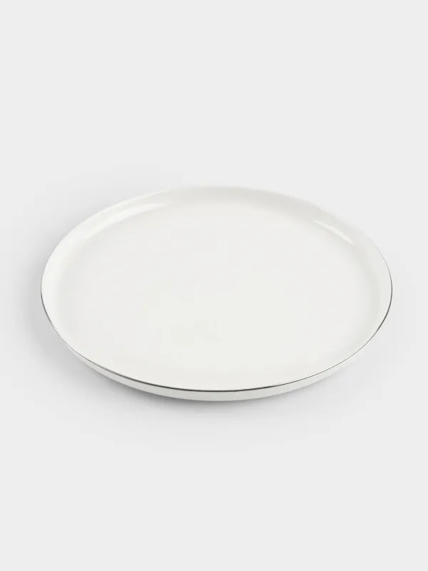 Dining plate, 26 cm, porcelain F, white, Ideal silver, image-1