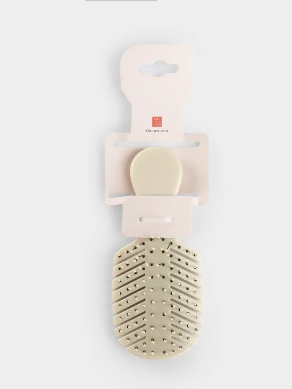 Massage comb, 14 cm, plastic, beige, Demo, image-3