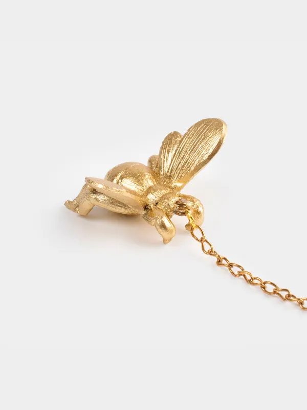 Tea strainer, 5 cm, polyresin / metal, golden, Bee, Honey, image-5