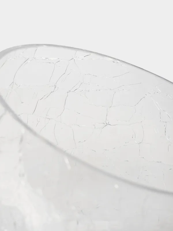 Candy bowl, 12x15 cm, glass, Craquelure, Ice, image-3
