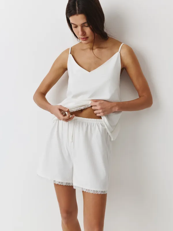 Women's top, homewear, size L, with straps, cotton, blue, Mirandea, image-1