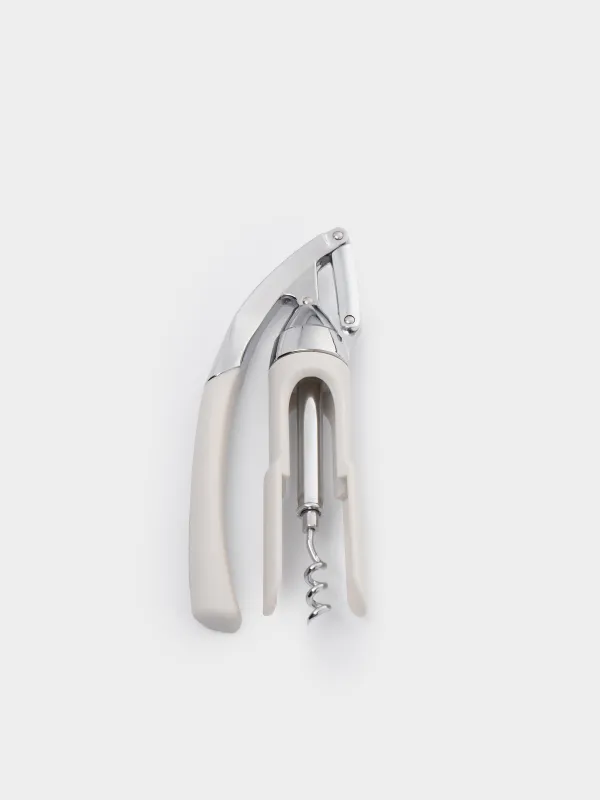 Lever corkscrew, 17 cm, metal / plastic, Fastie, image-0