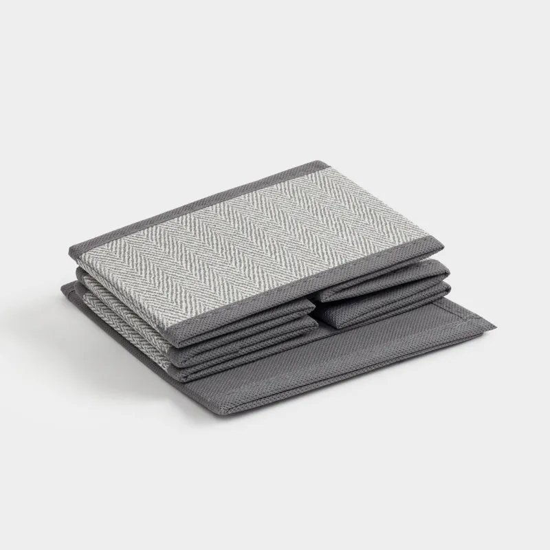 Organizer-divider for drawers, 32x16 cm, 8 units, textile, gray, Pedant new, image-5