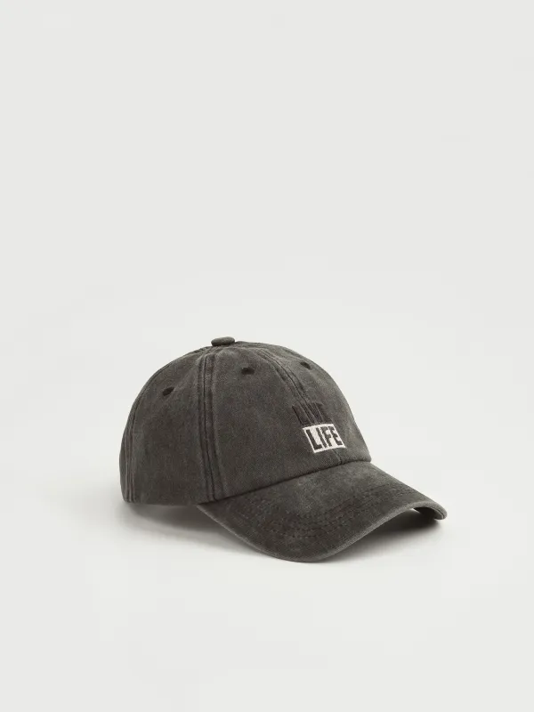 Baseball cap, 57 cm, single size, cotton, black, Live life, Shore, image-1