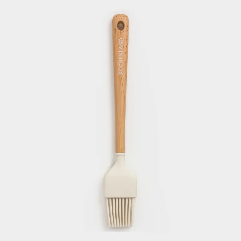 Cooking brush, 21 cm, silicone / plastic, beige, Letia
