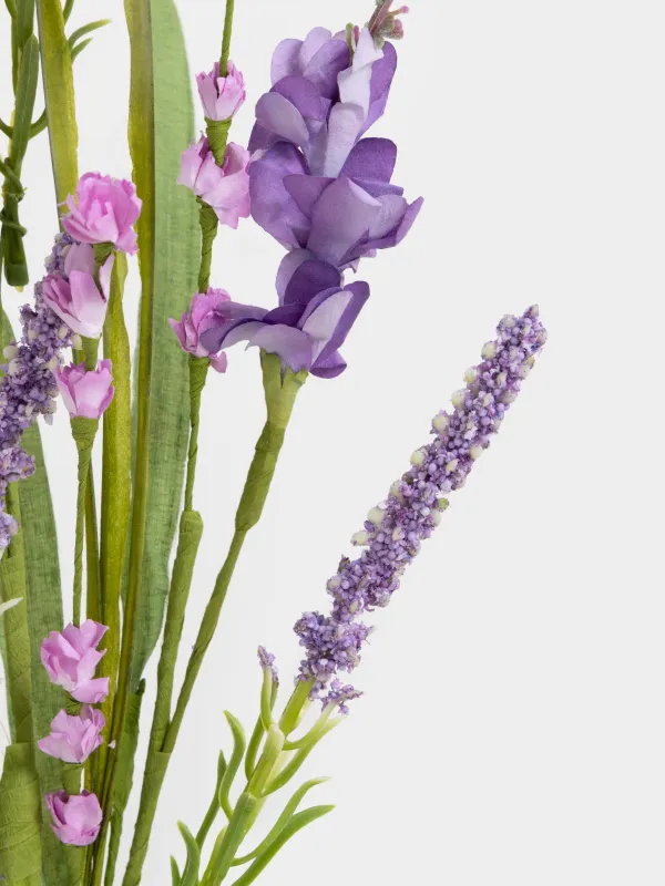 Decorative branch, 86 cm, plastic / polyester, Purple bells, Flower garden, image-1