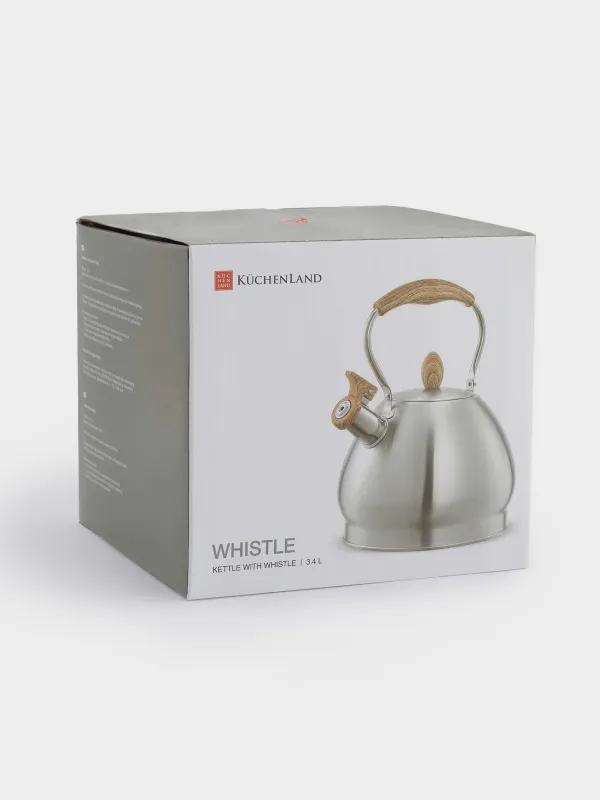 Kettle, 3,4 L, with whistle, steel / nylon, beige / matt, Whistle, image-6