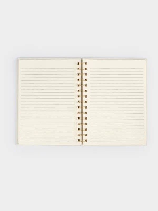 Notepad for notes, 15x20 cm, 70 l, on rings, PVC, Sphere with glitter, Stationery, image-2