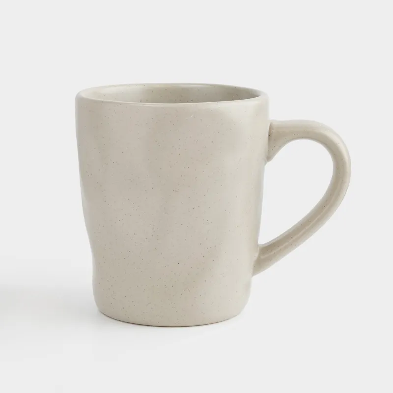 Mug, 280 ml, ceramic, beige, Crumple creme