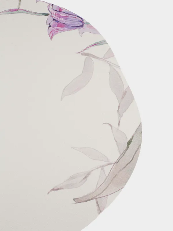 Placemat, 33x45 cm, PVC, shaped, milky, Flowers, Rock print, image-3