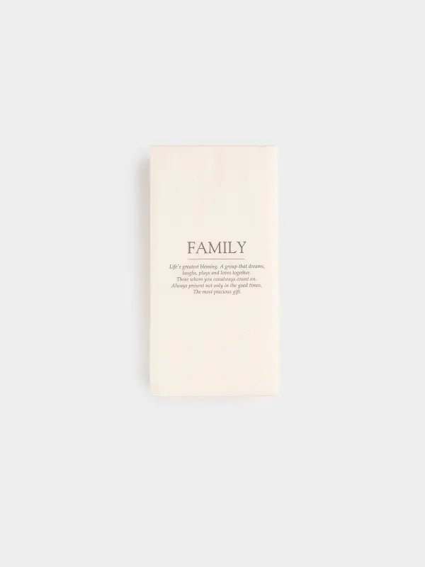 Paper napkins, 33x33 cm, 20 pcs, rectangular, white, Family, Course, image-0