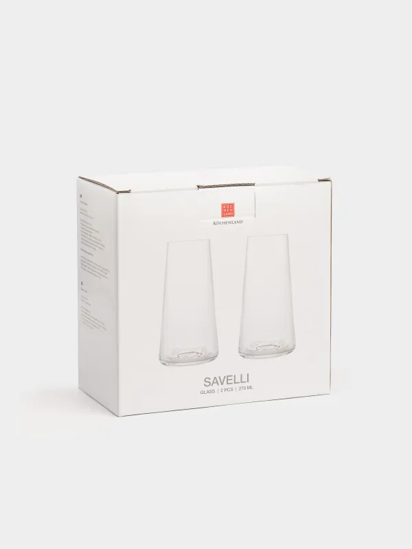 Glass, 13 cm, 500 ml, 2 pcs, glass, Savelli, image-4