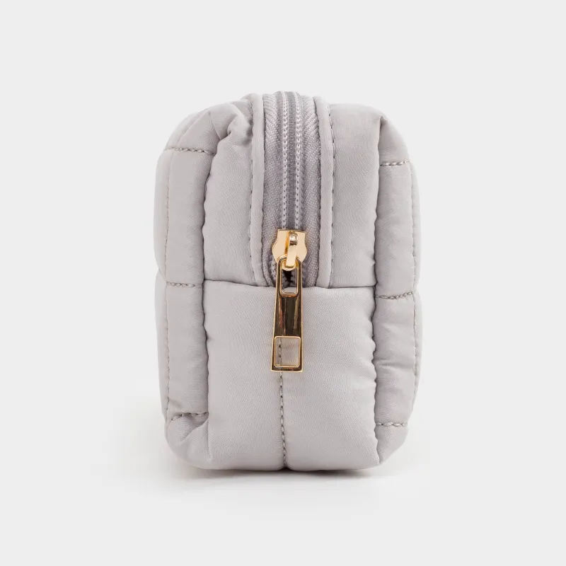 Cosmetic bag, 18x11 cm, quilted, polyester, color, One stitch, image-4